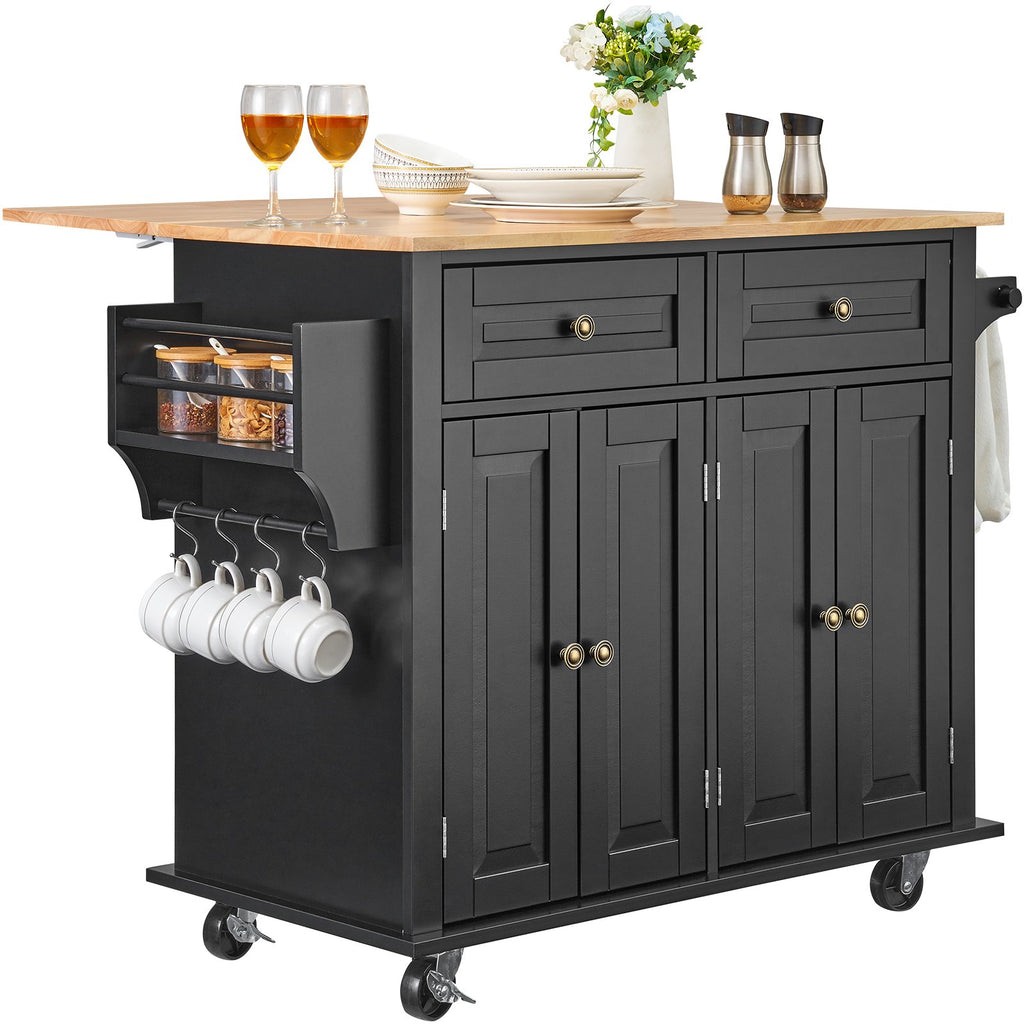 Virtuvės sala ant ratukų VEVOR SR191276-1, 110 cm pločio