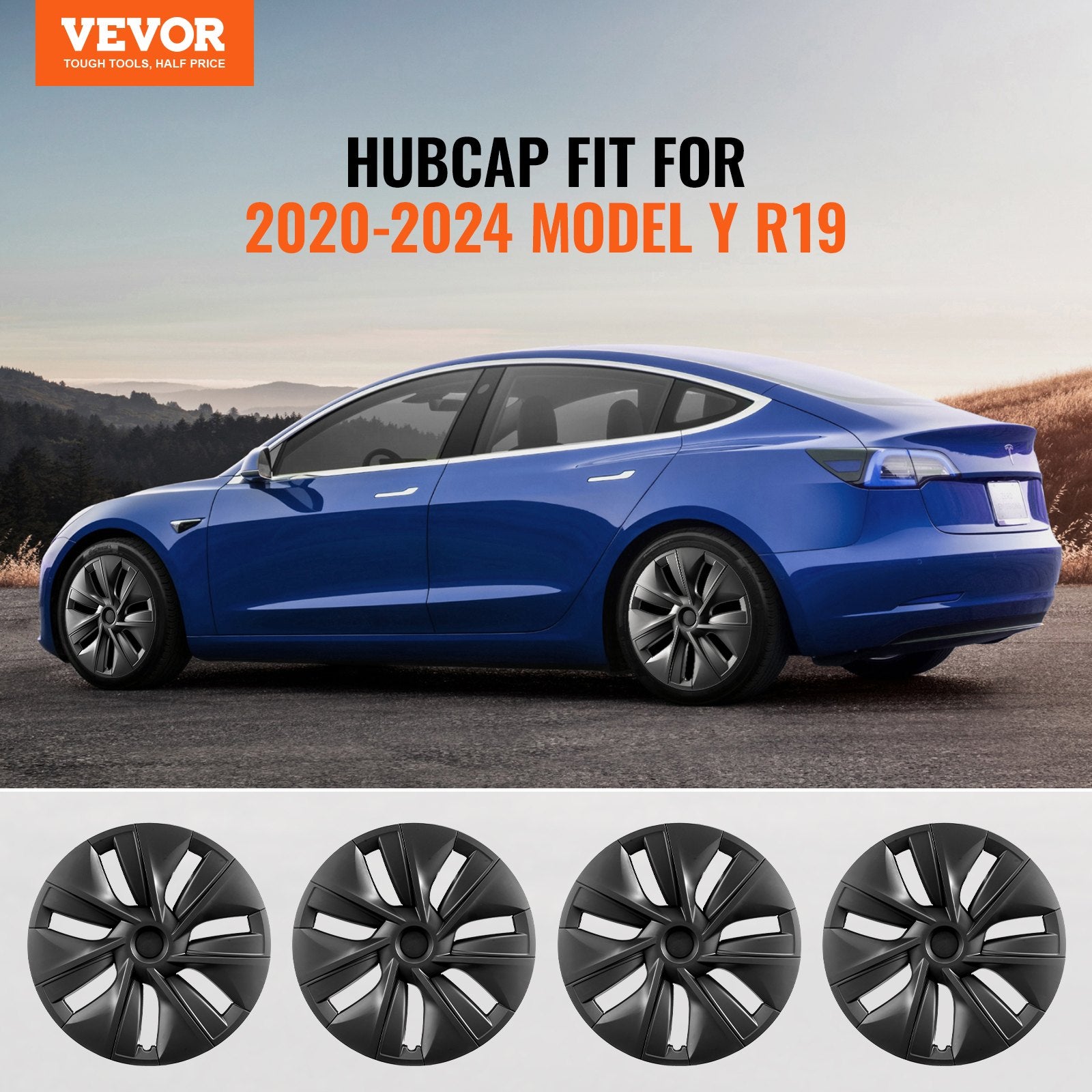 Ratlankių gaubtai VEVOR Tesla Model Y, 19 colių