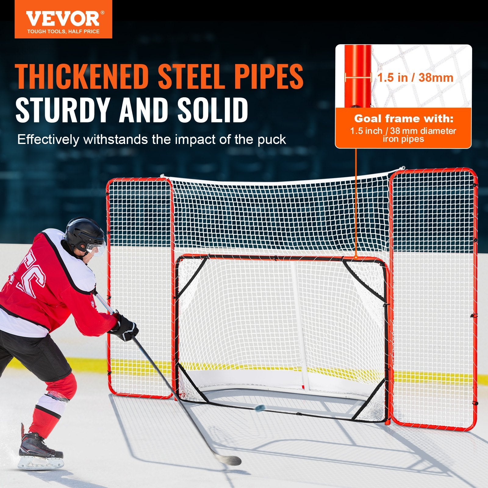 Ledo ritulio vartai VEVOR CD-HG04, 183 cm pločio