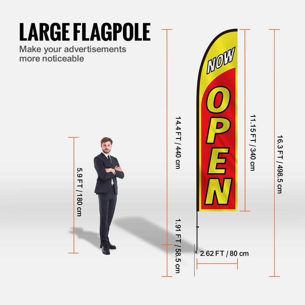 Reklaminės vėliavos VEVOR FLB-4.5-3B, 3 vnt. komplektas