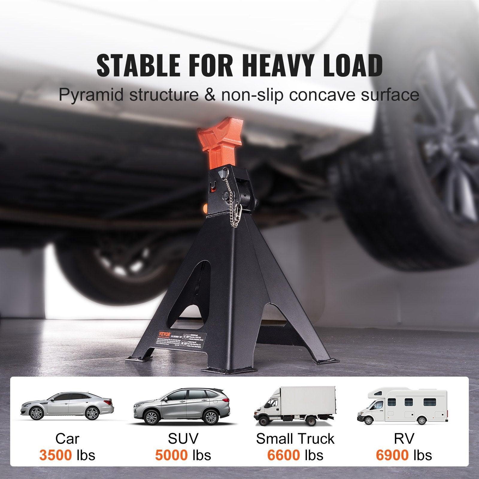 Automobiliniai kėlimo stovai VEVOR 6 tonų, 36,1–58,4 cm