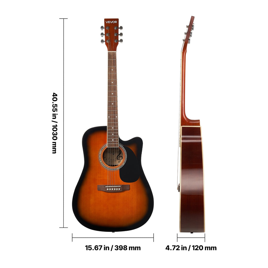 Akustinė gitara VEVOR FG068C-41SB, 104,1 cm