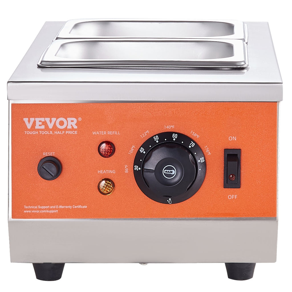 Šokolado lydymo ir temperavimo aparatas VEVOR CS-2, 2 talpos po 1,5 l