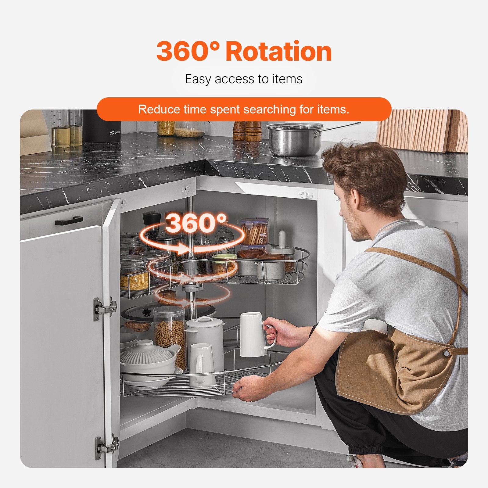 Kampinė spintelės lentyna VEVOR PD1030D, 800 mm