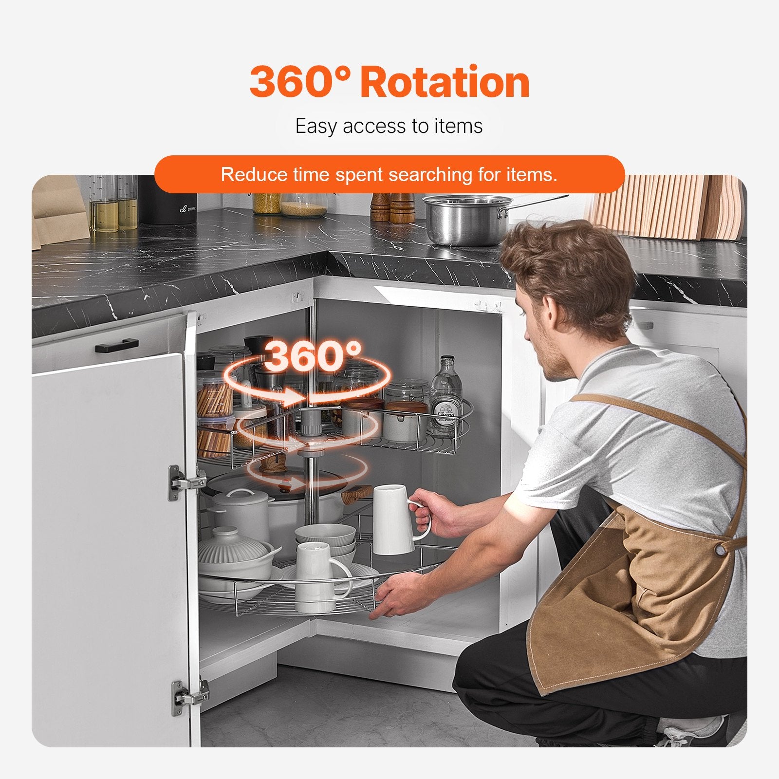 Kampinė spintelės lentyna VEVOR PD1030C, 28 colių