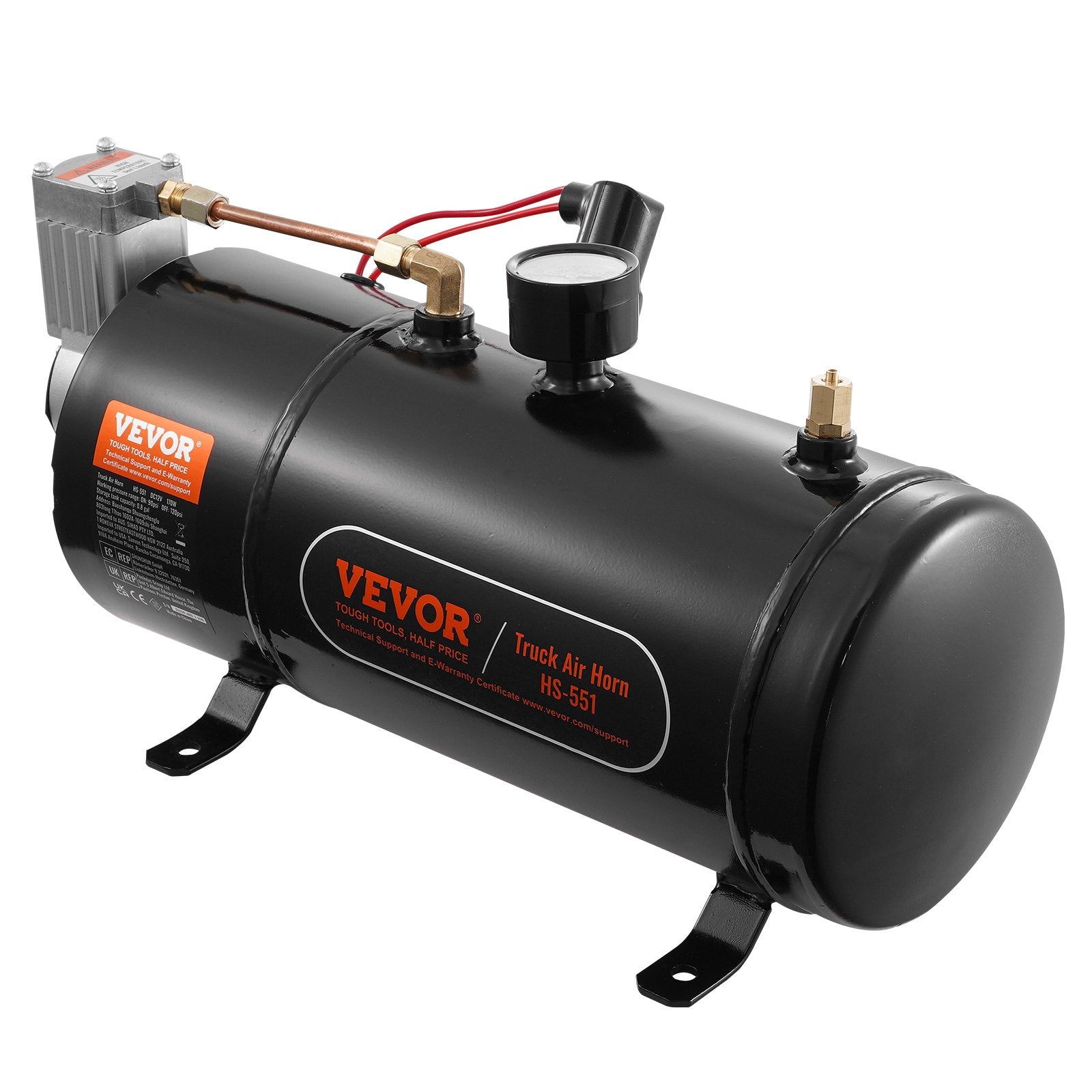 Oro kompresorius VEVOR HS-551, 3 l talpa