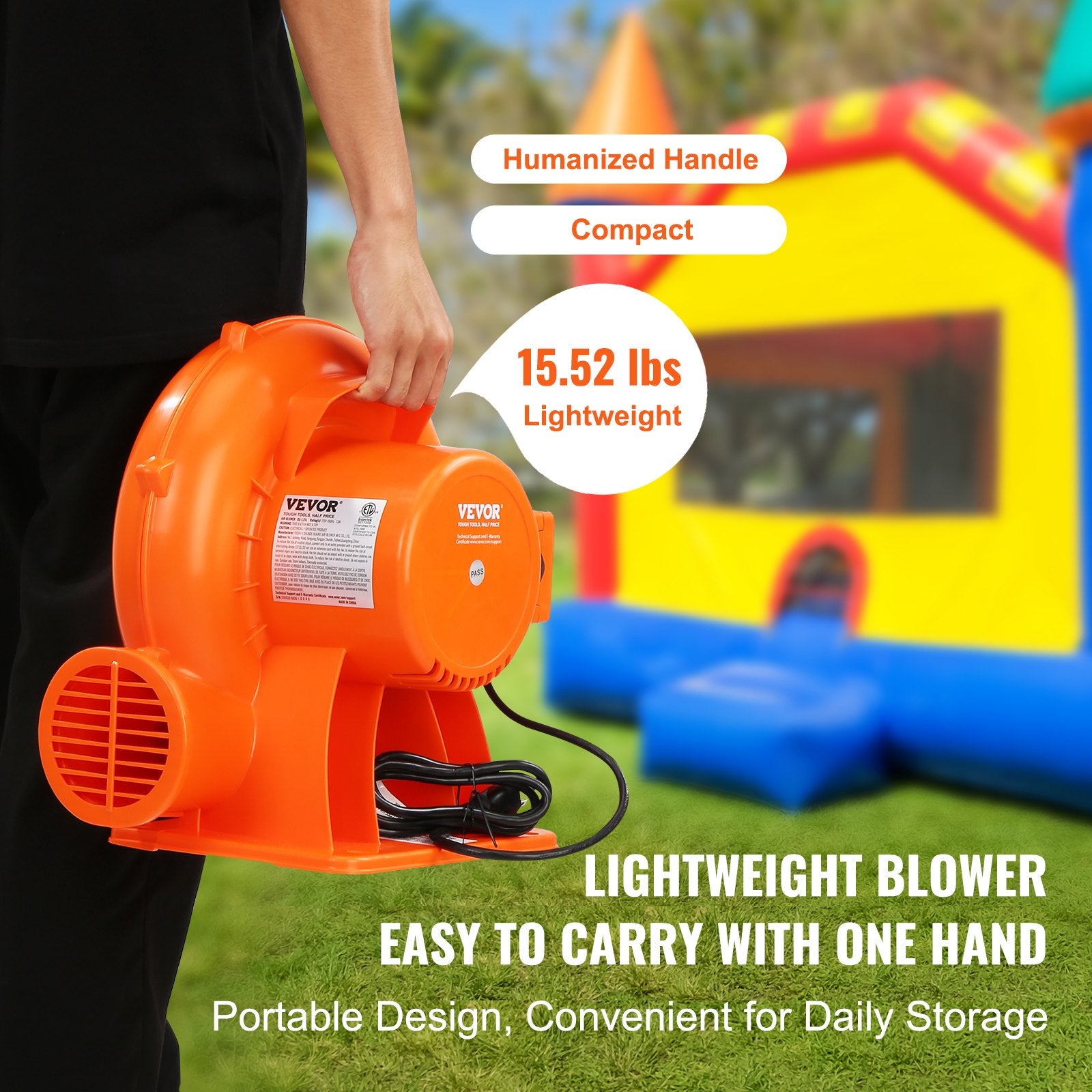 Oro pūstuvas VEVOR DS-1.25L, 850W