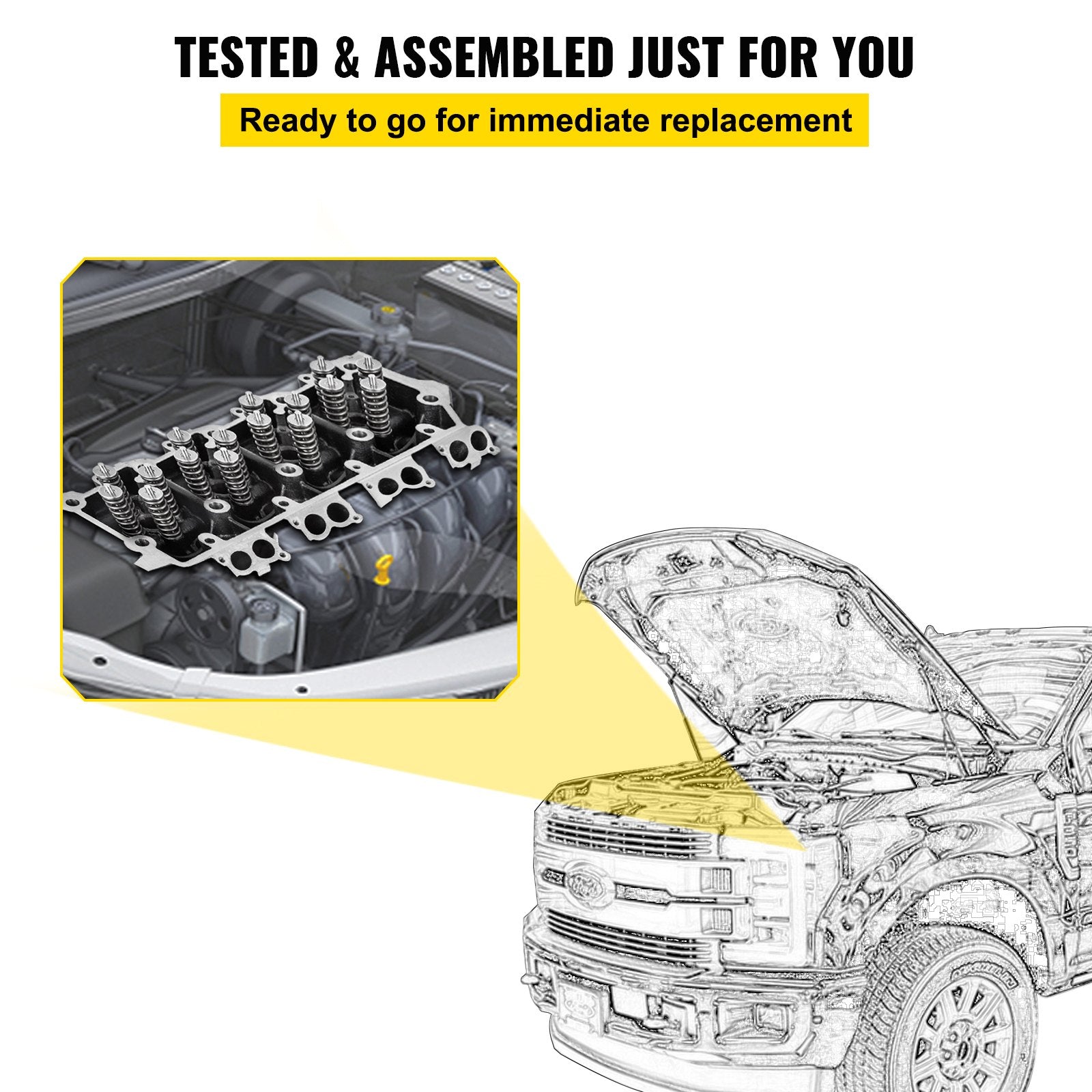 Variklio galvutė VEVOR Ford F250/F350/F450/F550, 6.4L V8 Diesel