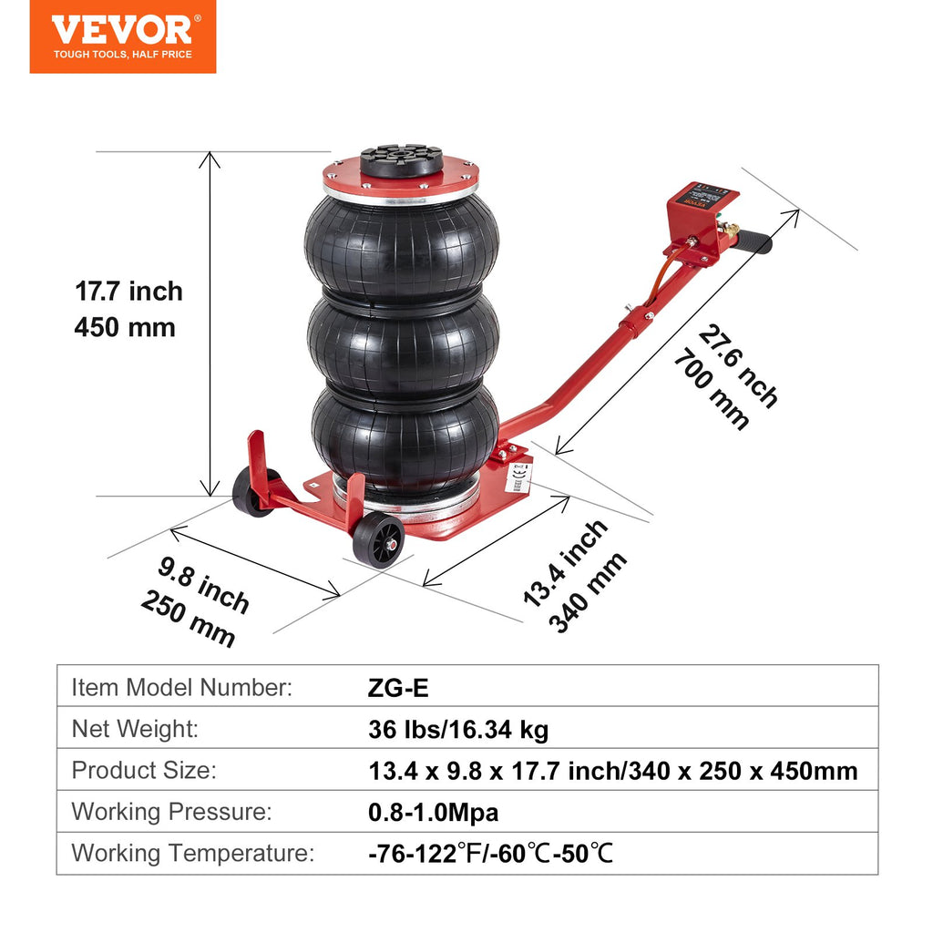 Pneumatinis domkratas VEVOR ZG-E, 3 t
