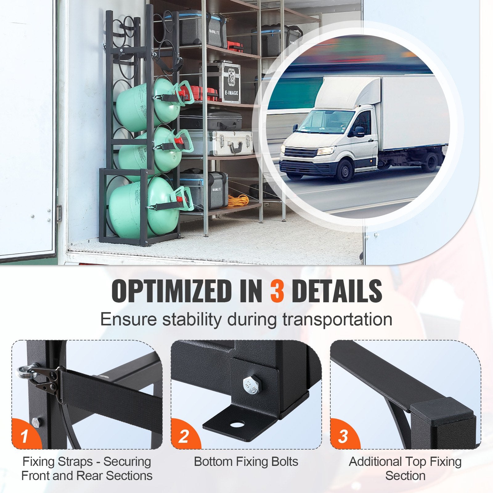 Šaltnešio balionų stovas VEVOR CTR330, 6 vietų