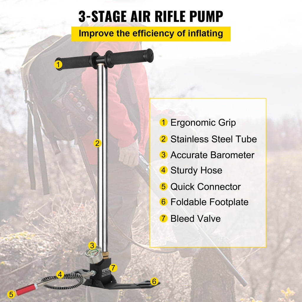 PCP aukšto slėgio pompa VEVOR 3-Stage, 4500 psi