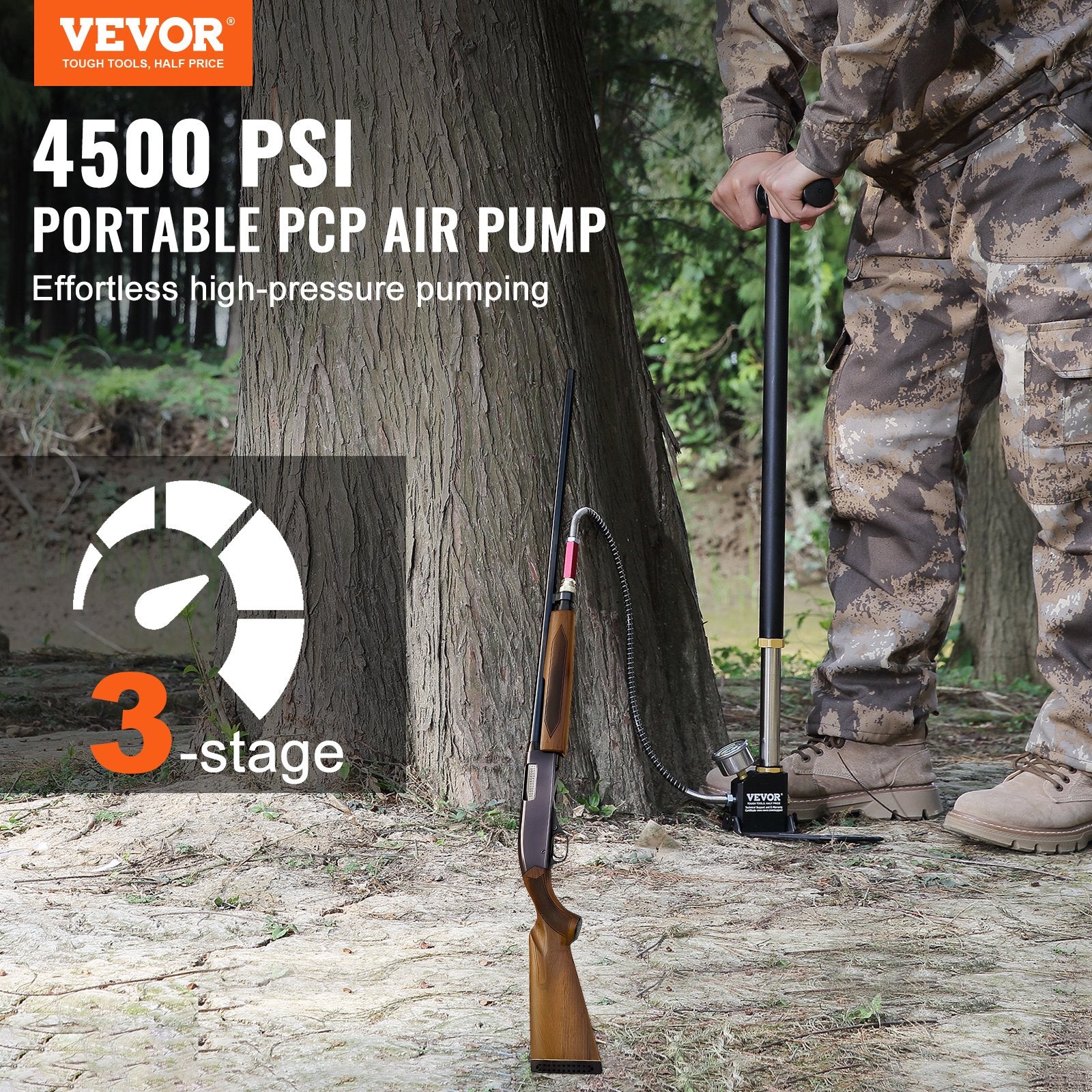 PCP rankinė pompa VEVOR DQT-3JH, 4500 PSI
