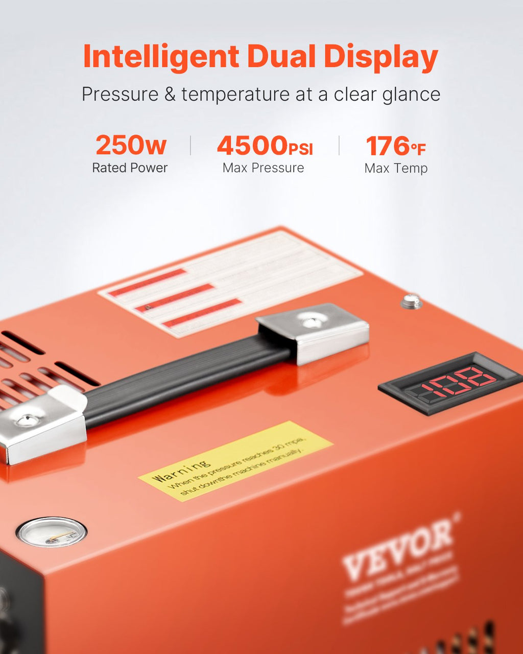 PCP oro kompresorius VEVOR, 4500PSI / 30Mpa