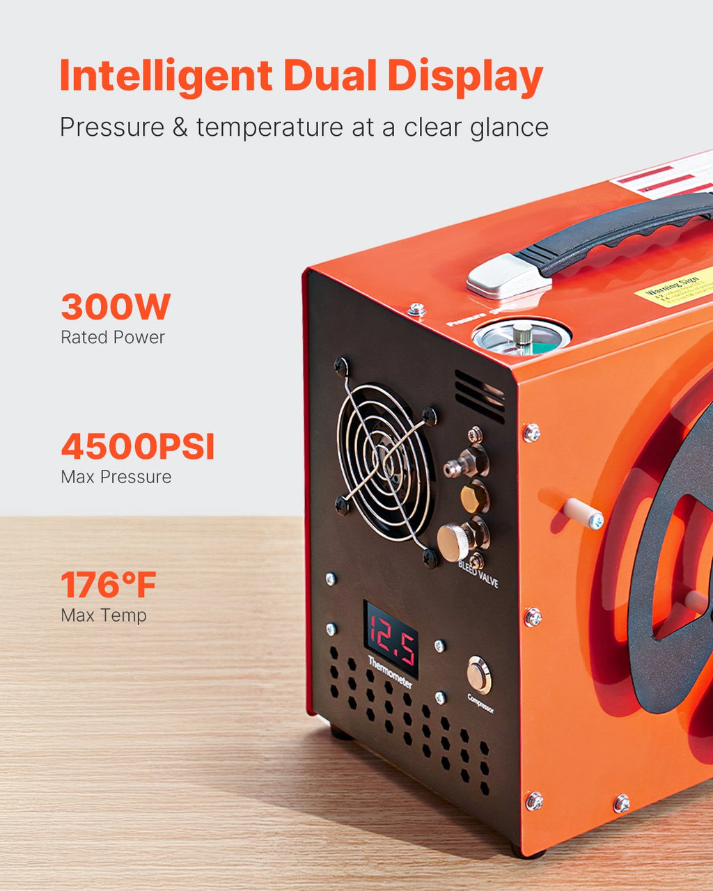 PCP oro kompresorius VEVOR, 4500PSI / 300W