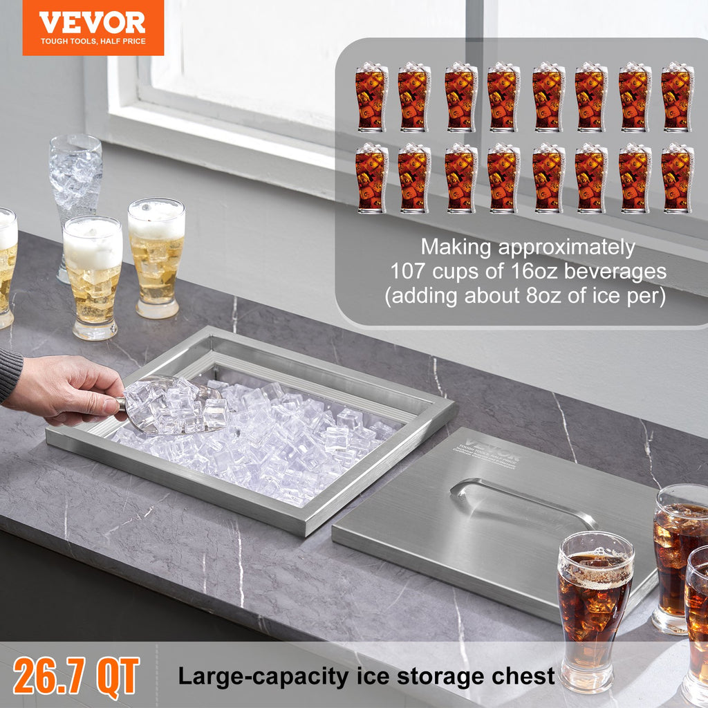 Įmontuojama ledo talpa VEVOR FG-SKU6, 25,3 l
