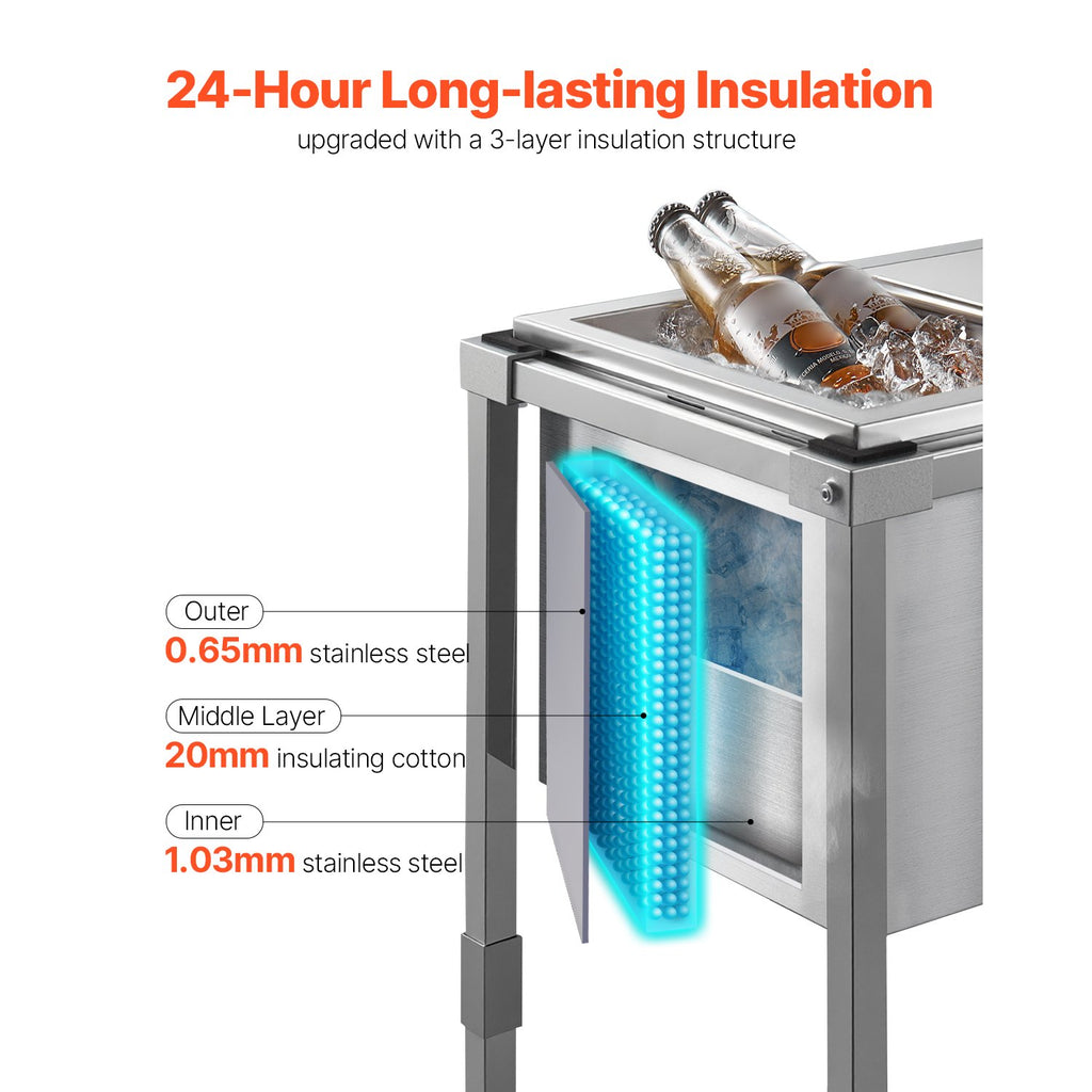 Mobili gėrimų šaldymo dėžė VEVOR ICB-SR181214, 28 l talpa