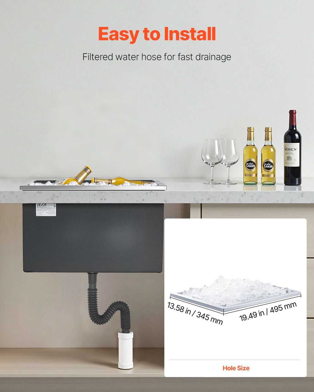 Įmontuojama ledo talpa VEVOR ICB-F201412, 30 l
