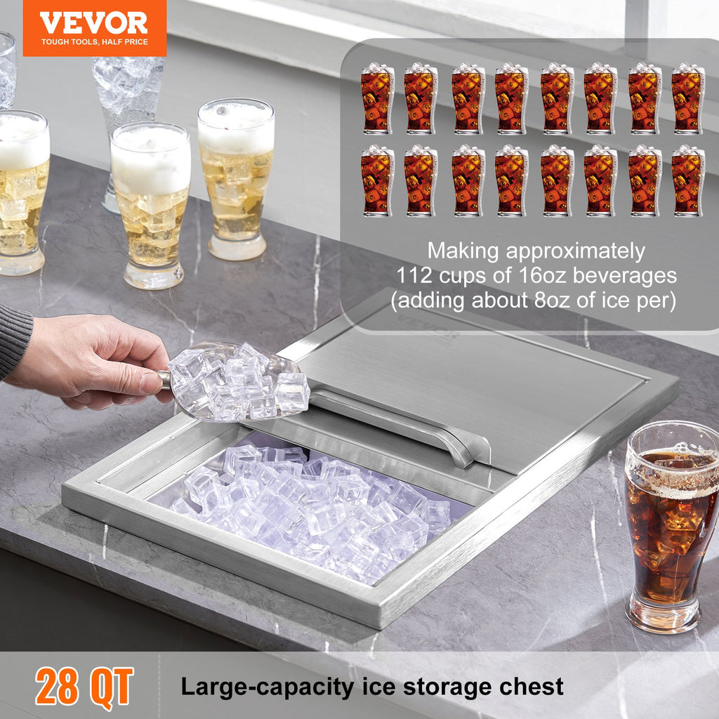 Įleidžiama ledo talpa VEVOR FG-SKU10, 26,7 l