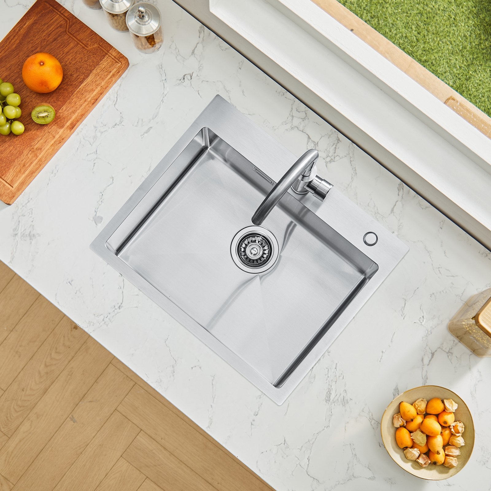 Virtuvės plautuvė VEVOR T554519RS0, 55 cm