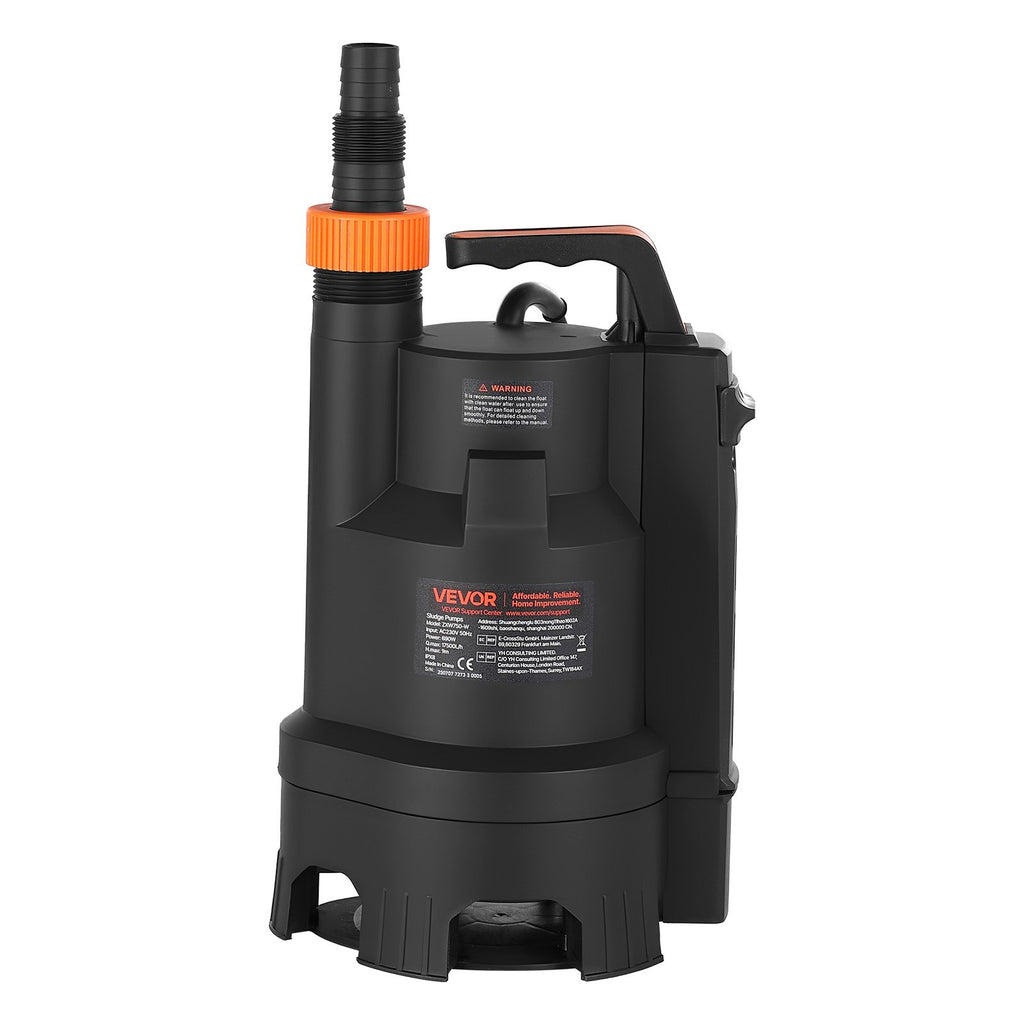 Panardinamas vandens siurblys VEVOR ZXW750-W, 17500 l/val.