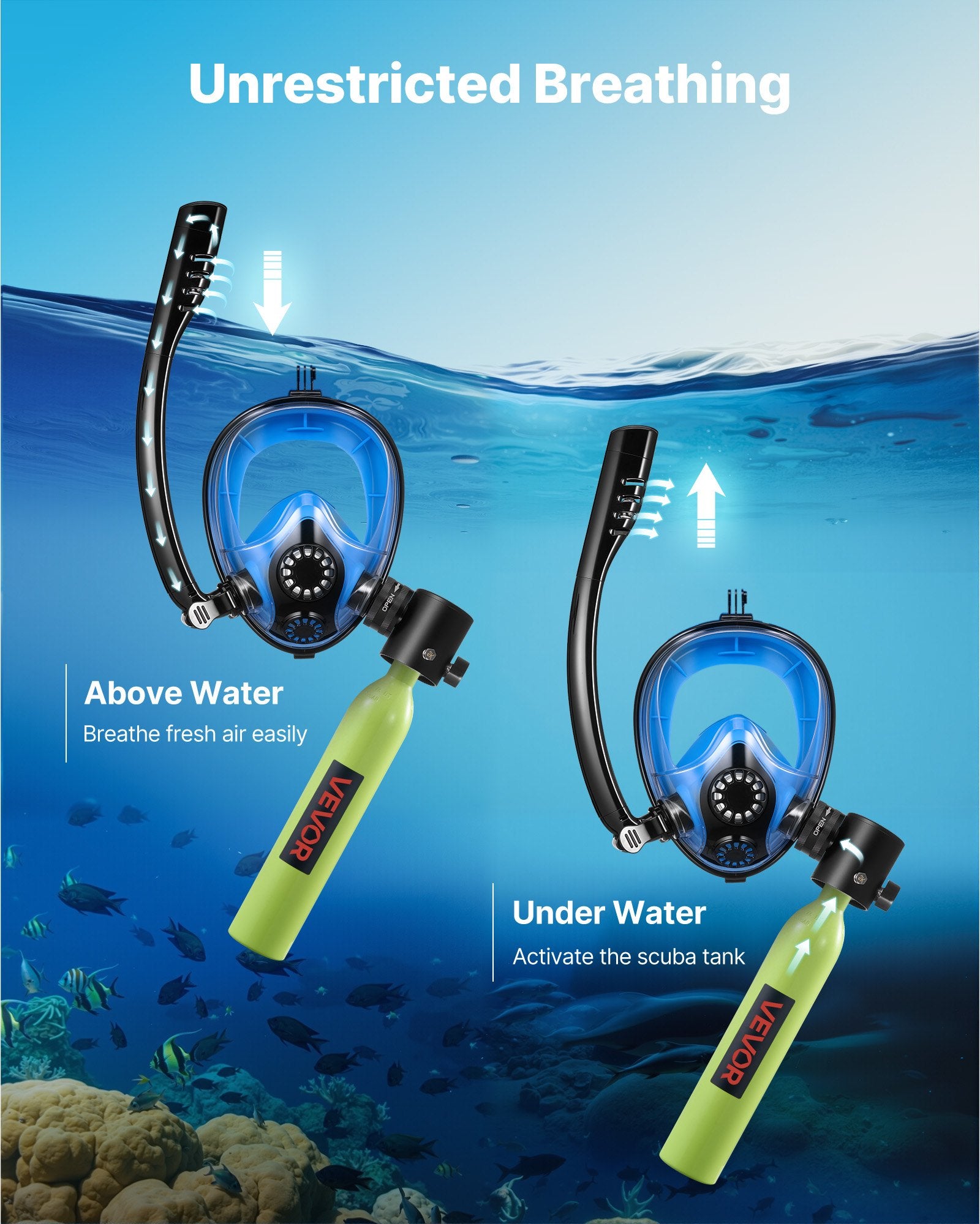 Mini nardymo balionas VEVOR S300PLUS-EU, 0,5 l talpos