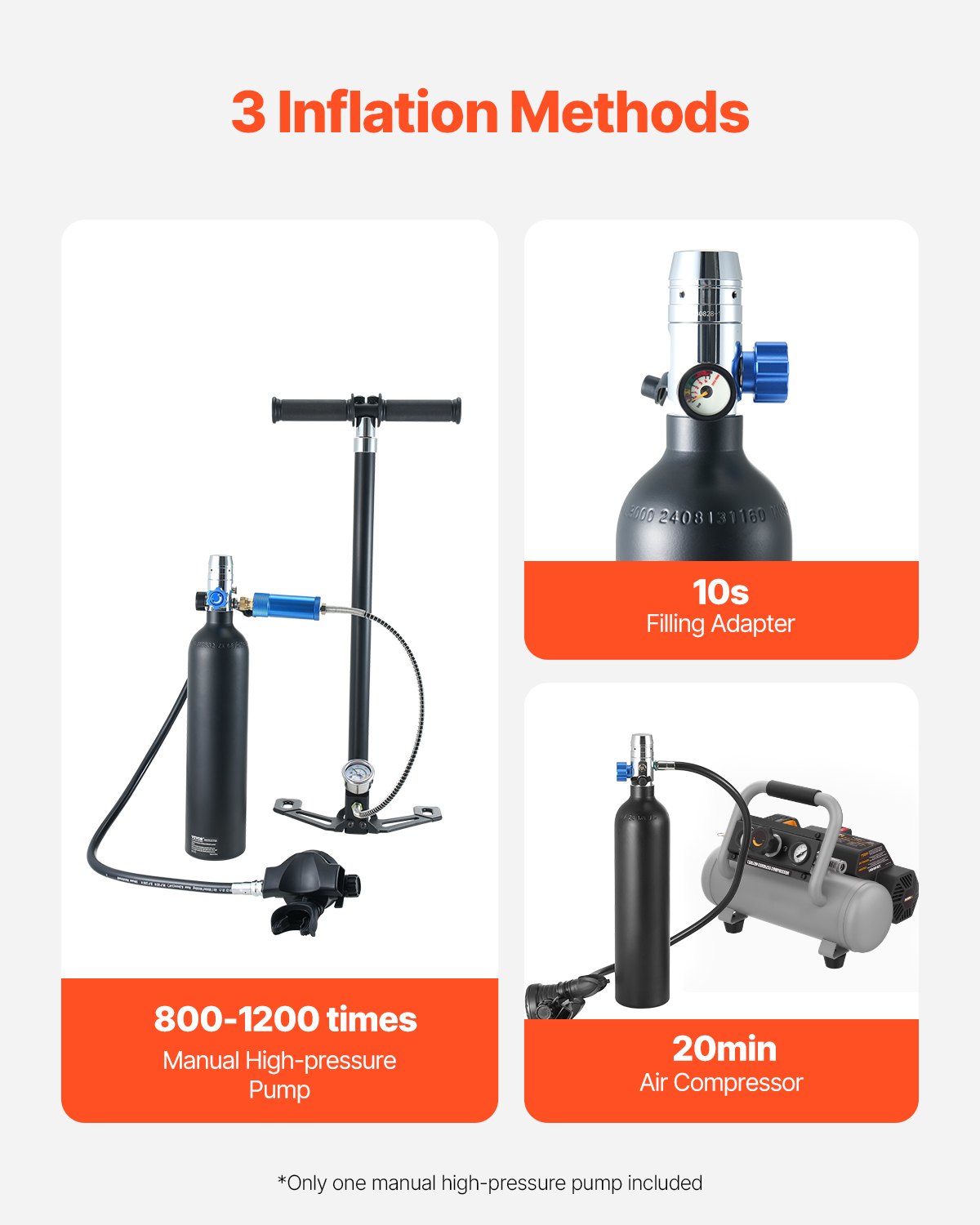 Nardymo balionas VEVOR C400, 1 l talpos