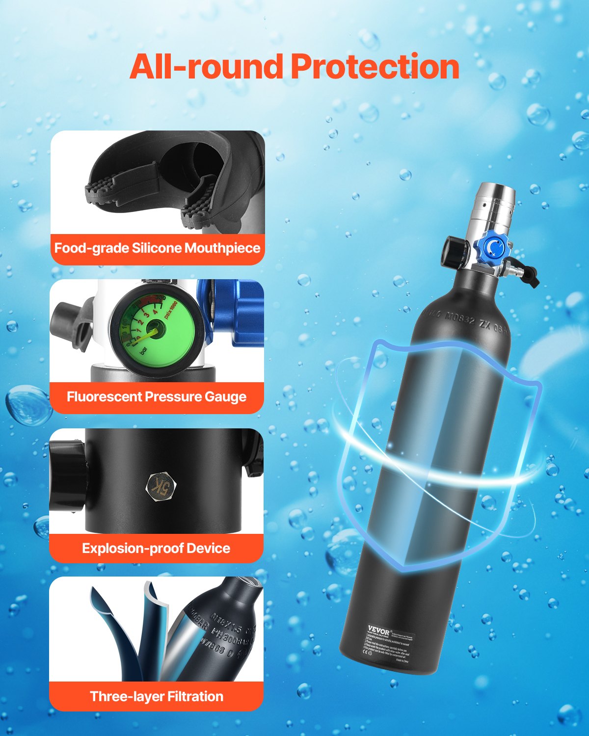 Nardymo balionas VEVOR C400, 1 l talpos