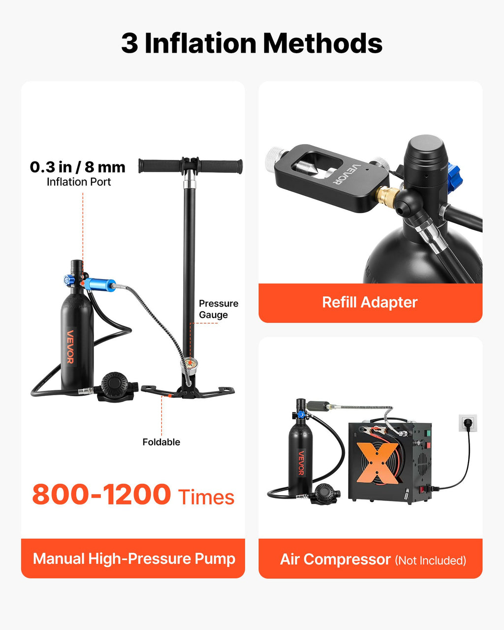Mini nardymo balionas VEVOR S400PLUS-EU, 1 l talpa