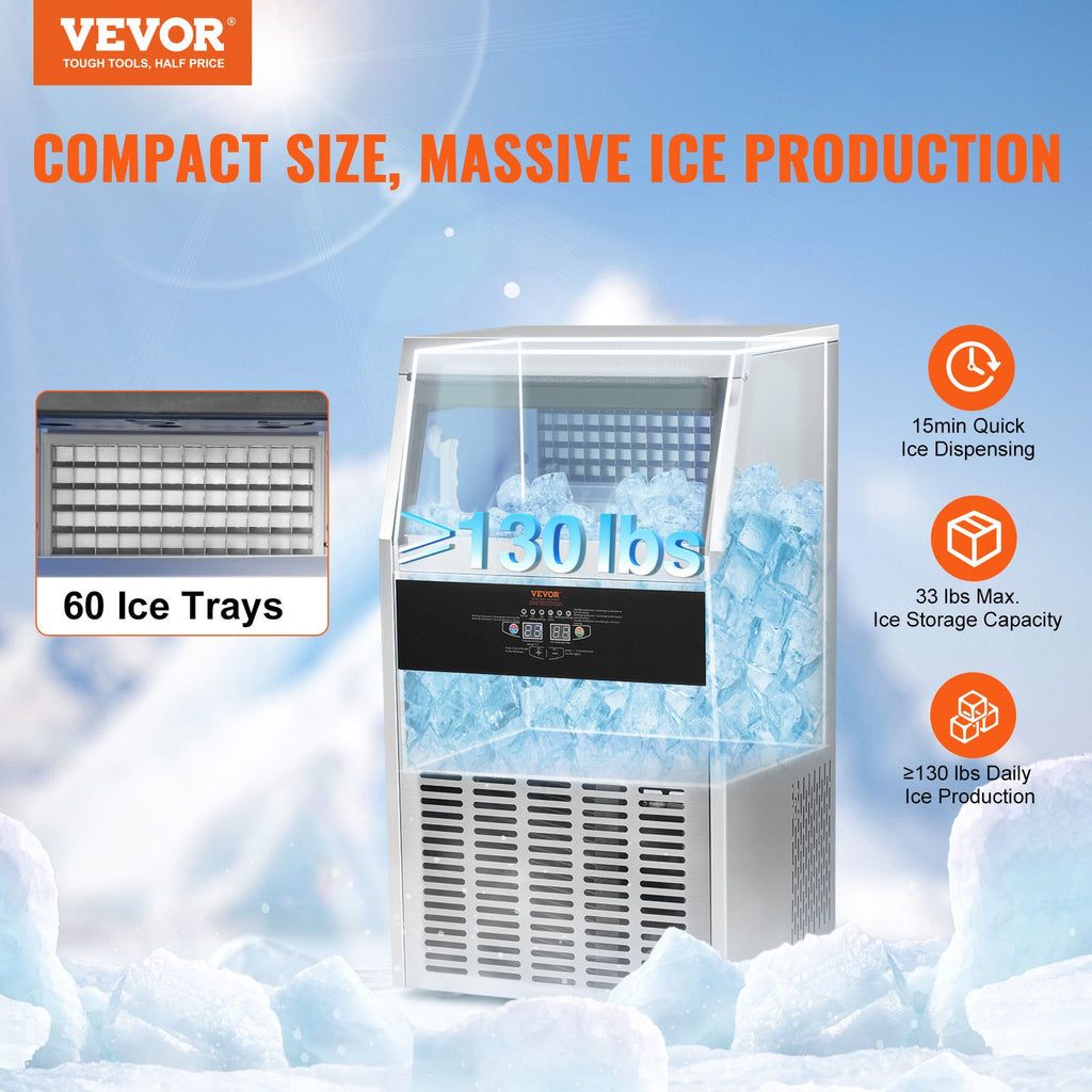 Pramoninis ledo generatorius VEVOR SSX120, 56 kg/24 val.