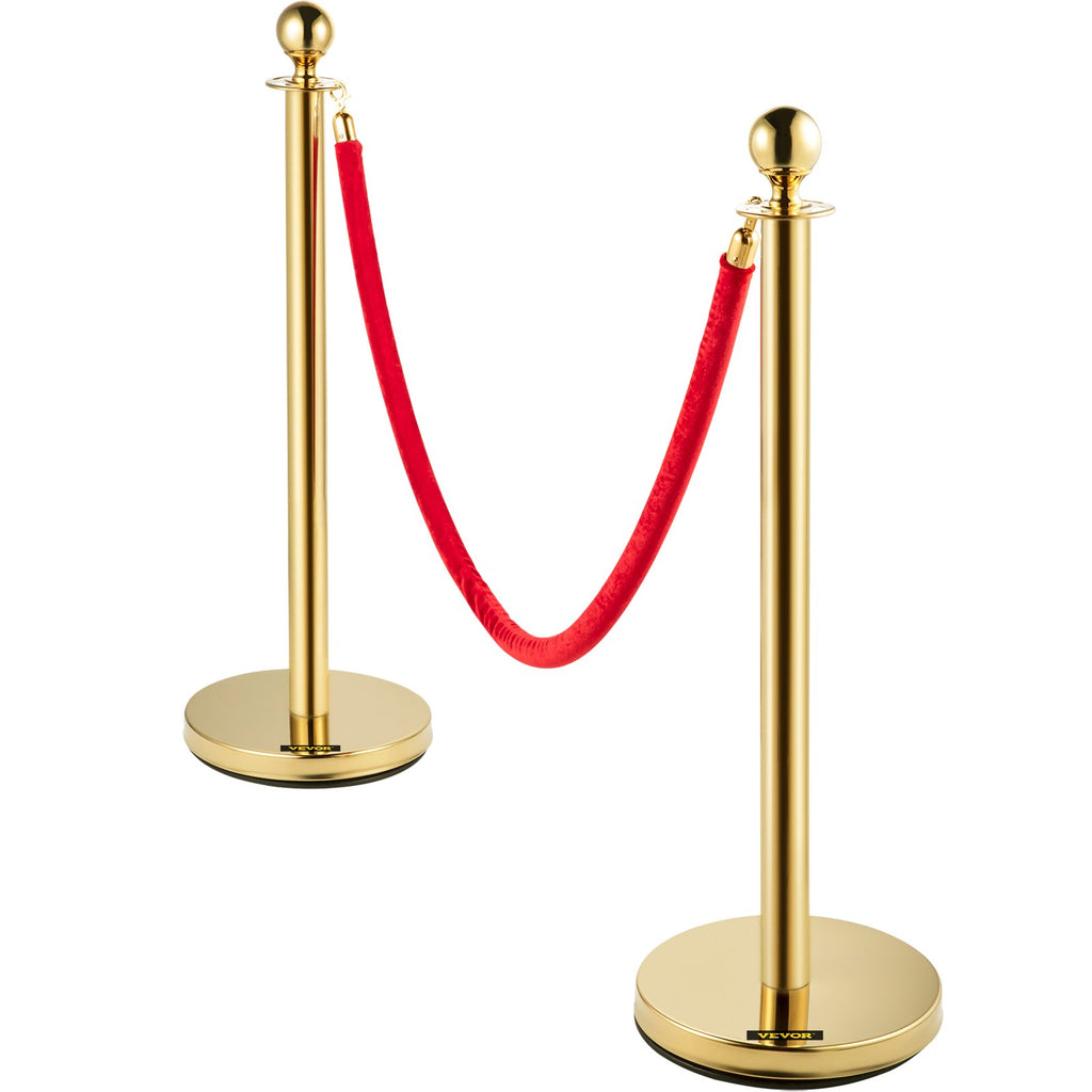 Atitvarų stulpeliai VEVOR Gold Stanchions 6Pcs, 6 vnt. komplektas