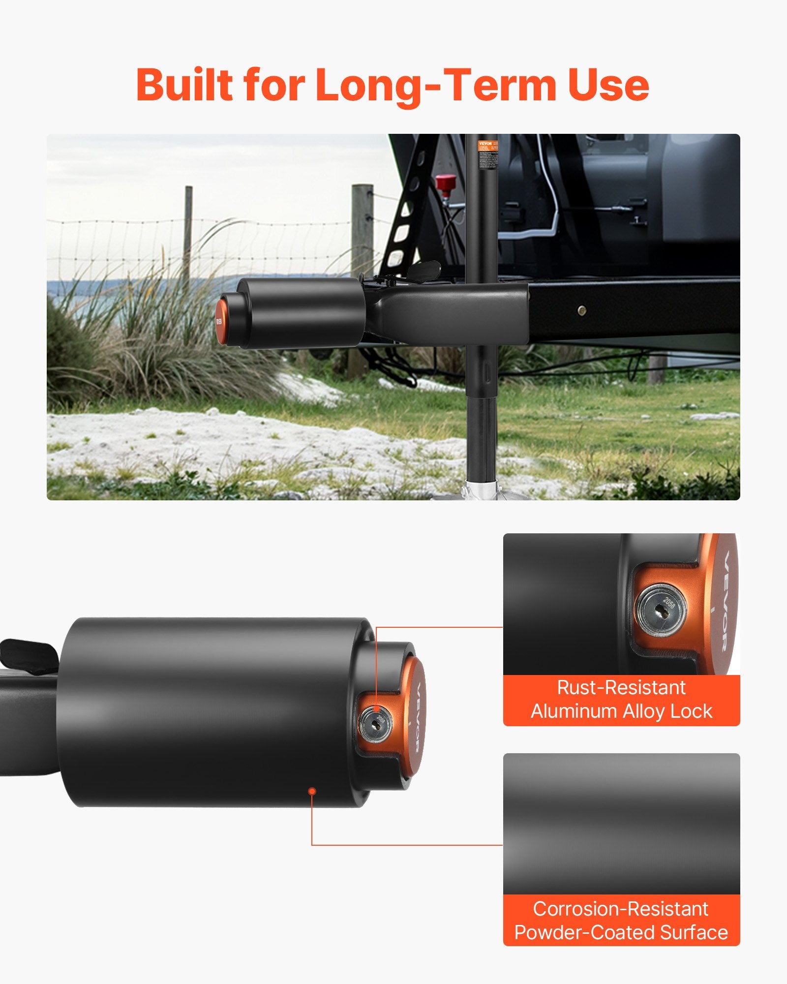 Priekabos užraktas VEVOR THS001, skirtas 50,6 ir 58,6 mm Bulldog jungtims