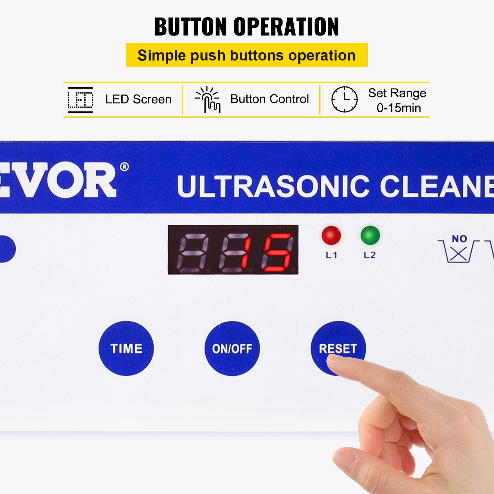 Ultragarsinė vonelė VEVOR 0.8L, 35W