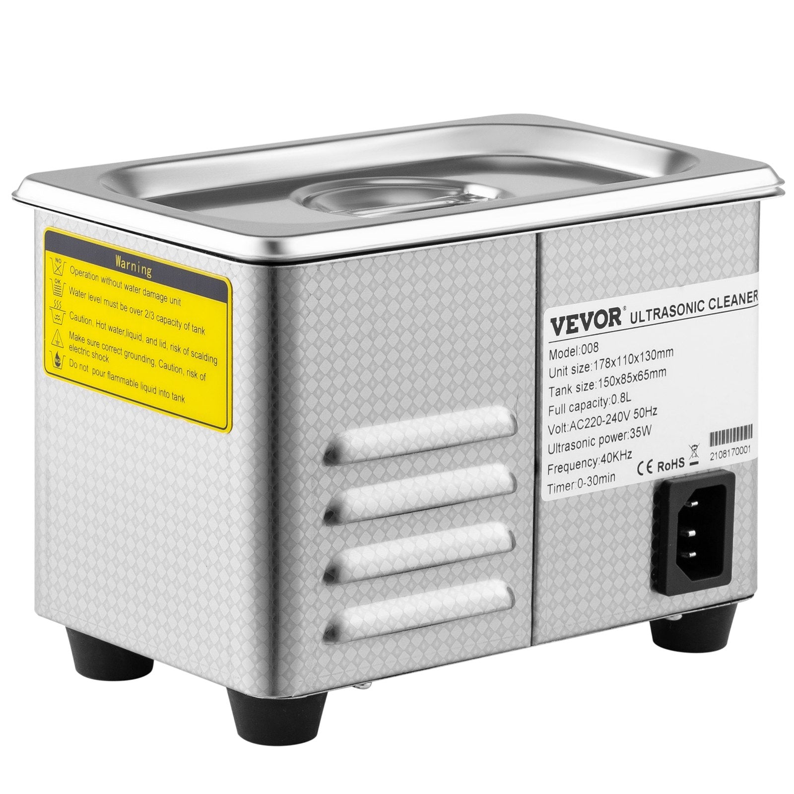 Ultragarsinė vonelė VEVOR 0.8L, 35W