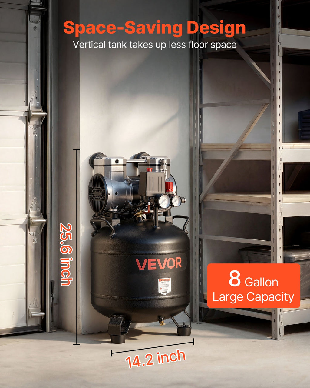 Oro kompresorius VEVOR 1680D/10bar-148FF-10A28L, 30 l