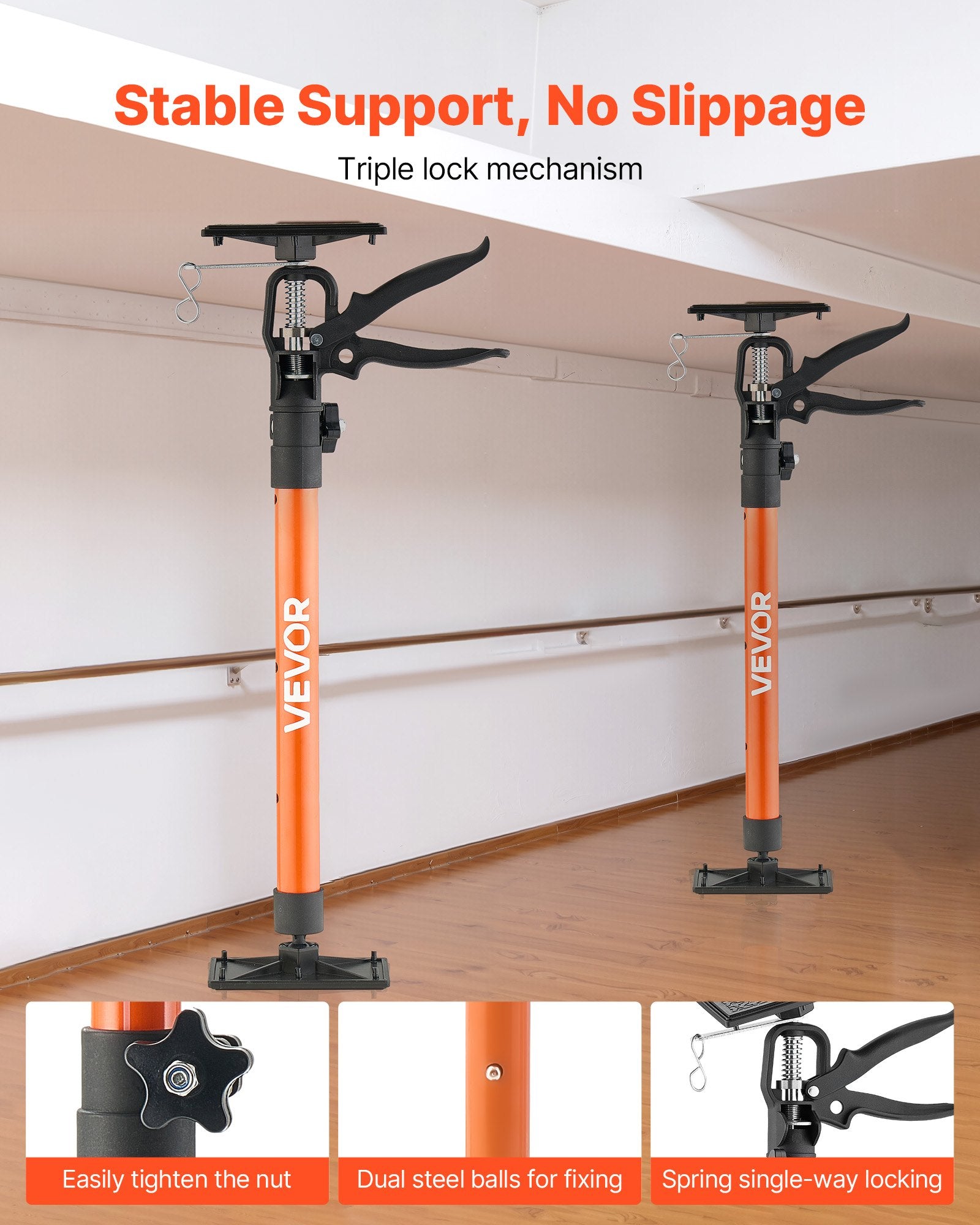 Teleskopiniai atraminiai strypai VEVOR JF-ZCG003-245, 54–155 cm