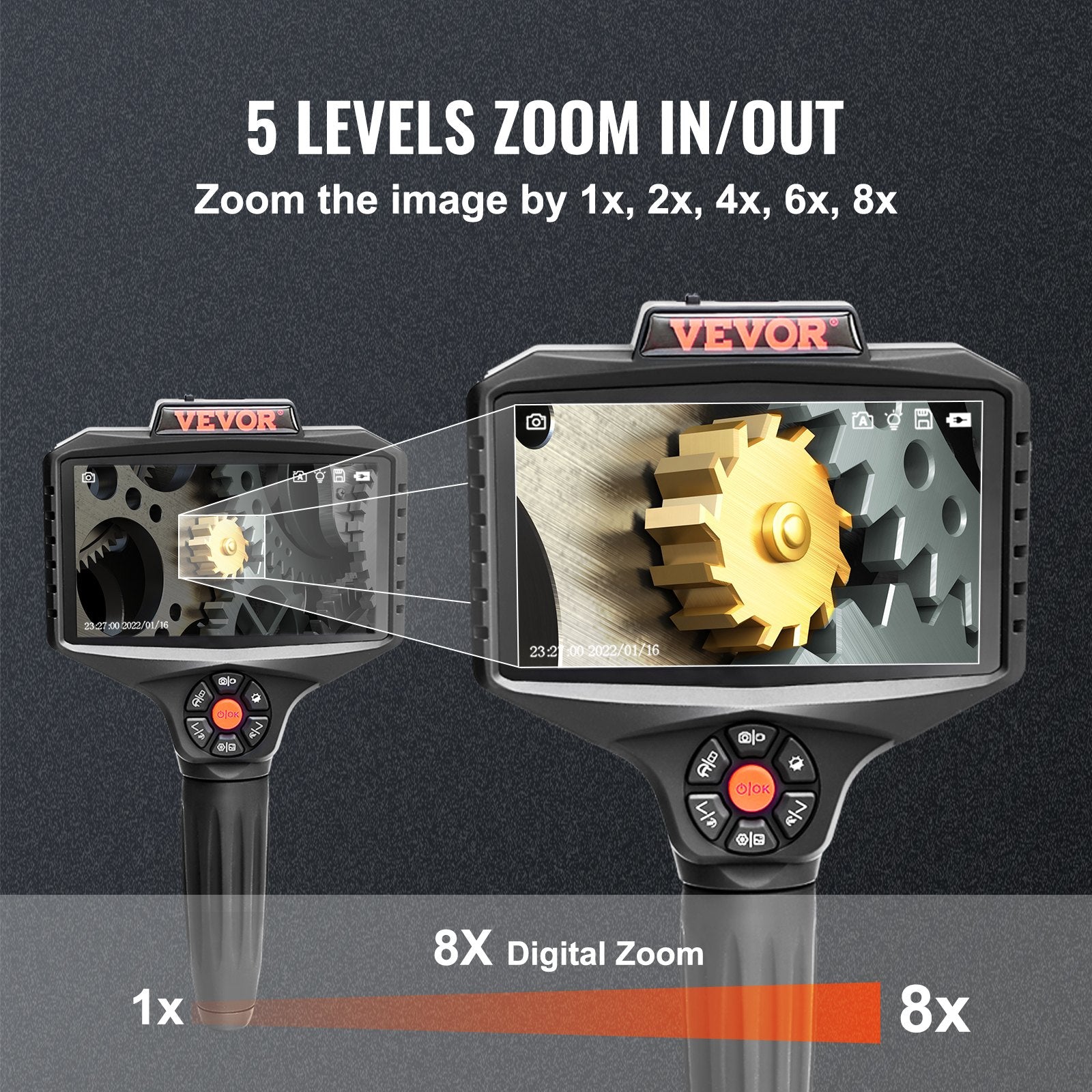 Tikrinimo kamera VEVOR Triple Lens, 5 m kabelis