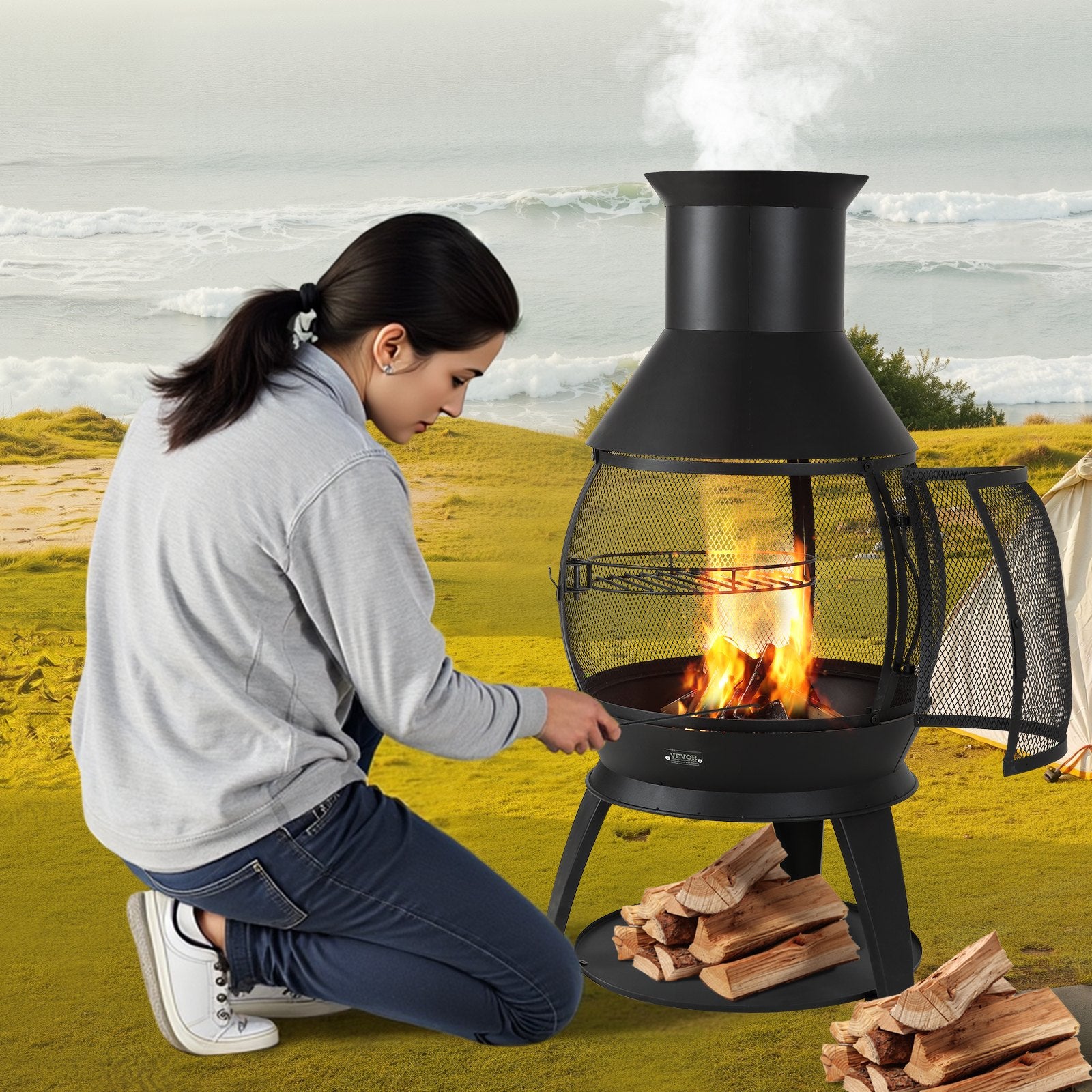 Lauko židinys VEVOR 81034, 56 cm skersmens