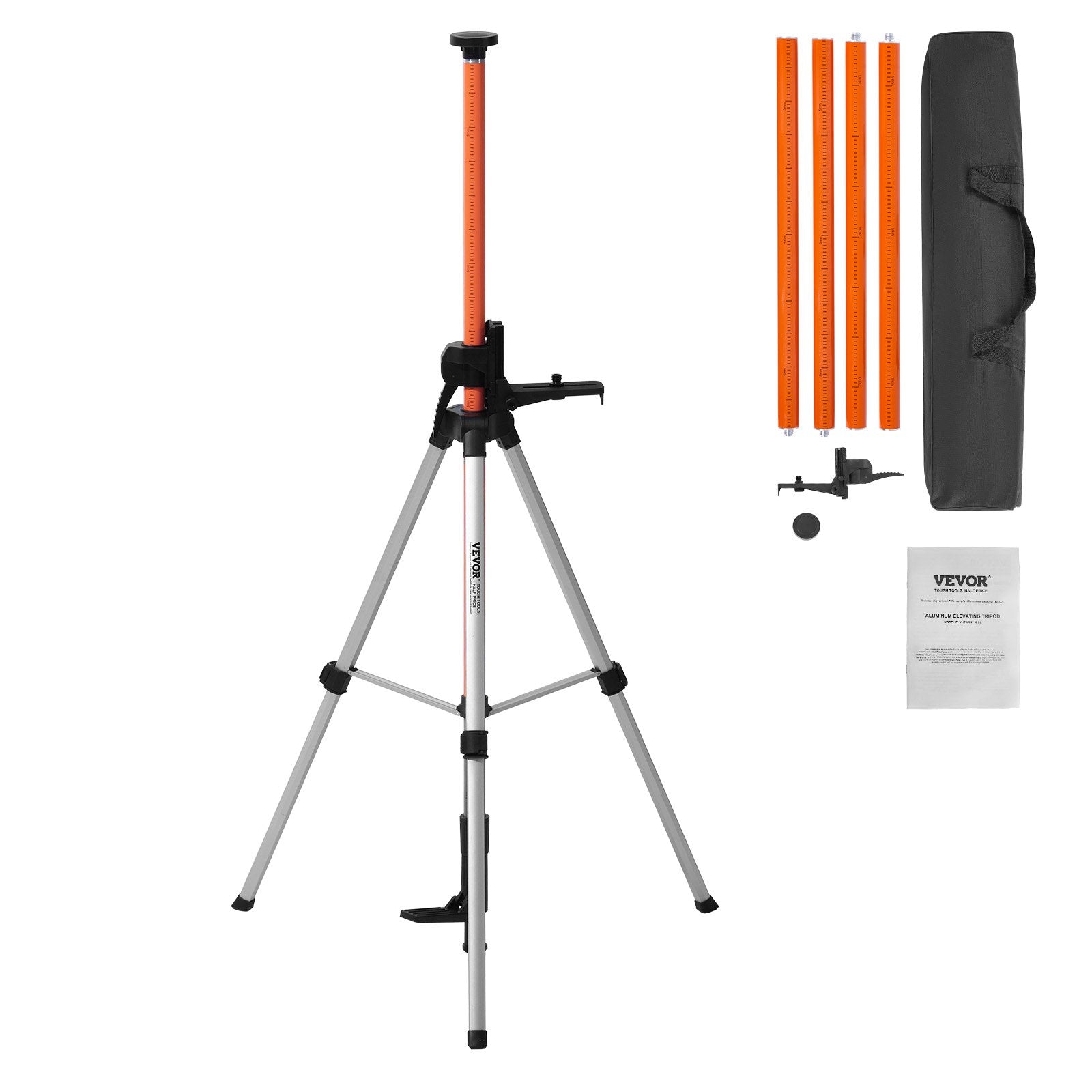 Lazerinio nivelyro stovas VEVOR SP-1, 1040–3400 mm aukštis