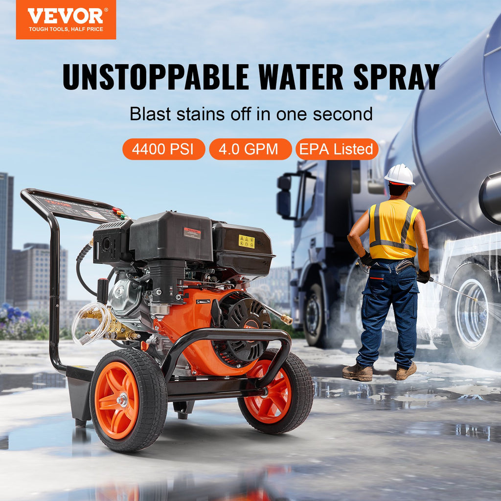 Benzininis aukšto slėgio plovimo įrenginys VEVOR BSG250A, 4400 PSI