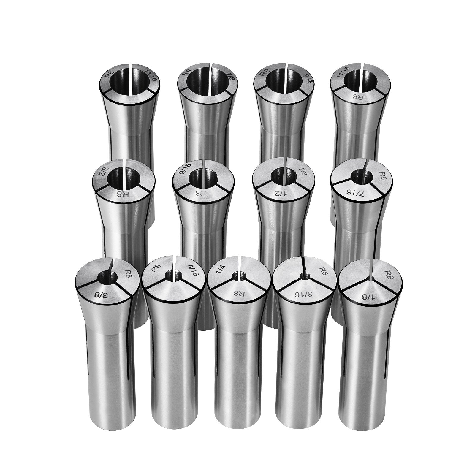 R8 įvorių rinkinys VEVOR R8JT13, 13 vnt., 1/8"–7/8"