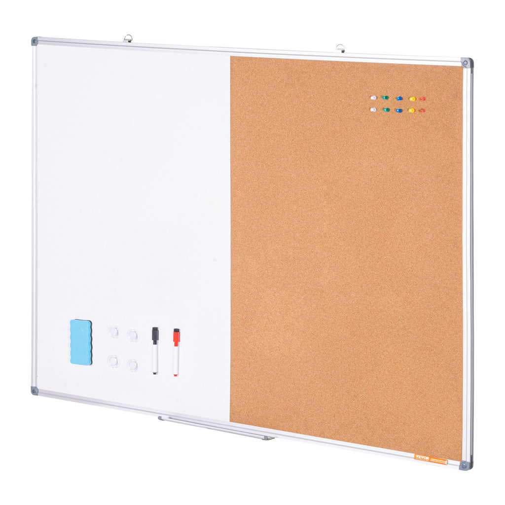 Kombinuota magnetinė ir kamštinė lenta VEVOR A01-4836CW, 120x90 cm