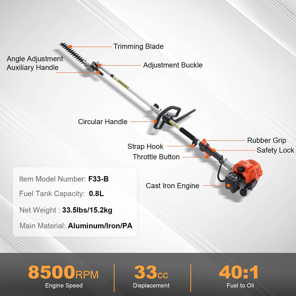 Daugiafunkcis sodo įrankis VEVOR F33-B, 33 cm³