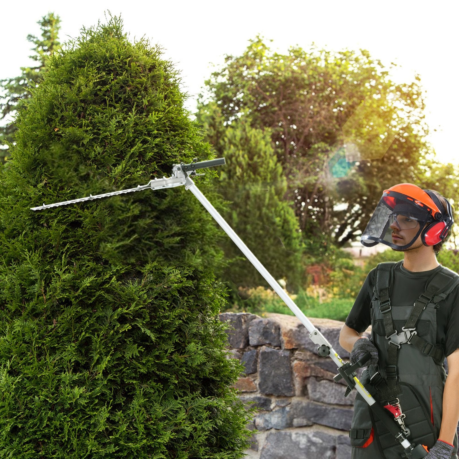Benzininės aukštapjovės gyvatvorių žirklės VEVOR F26-B, 26 cm³
