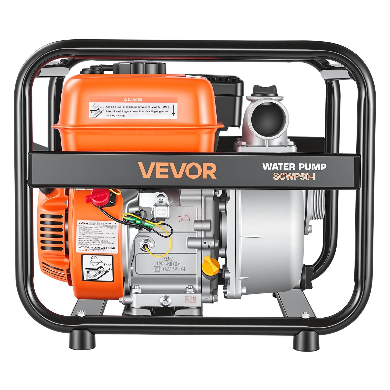 Benzininis vandens siurblys VEVOR SCWP50-Ⅰ, 6,5 AG