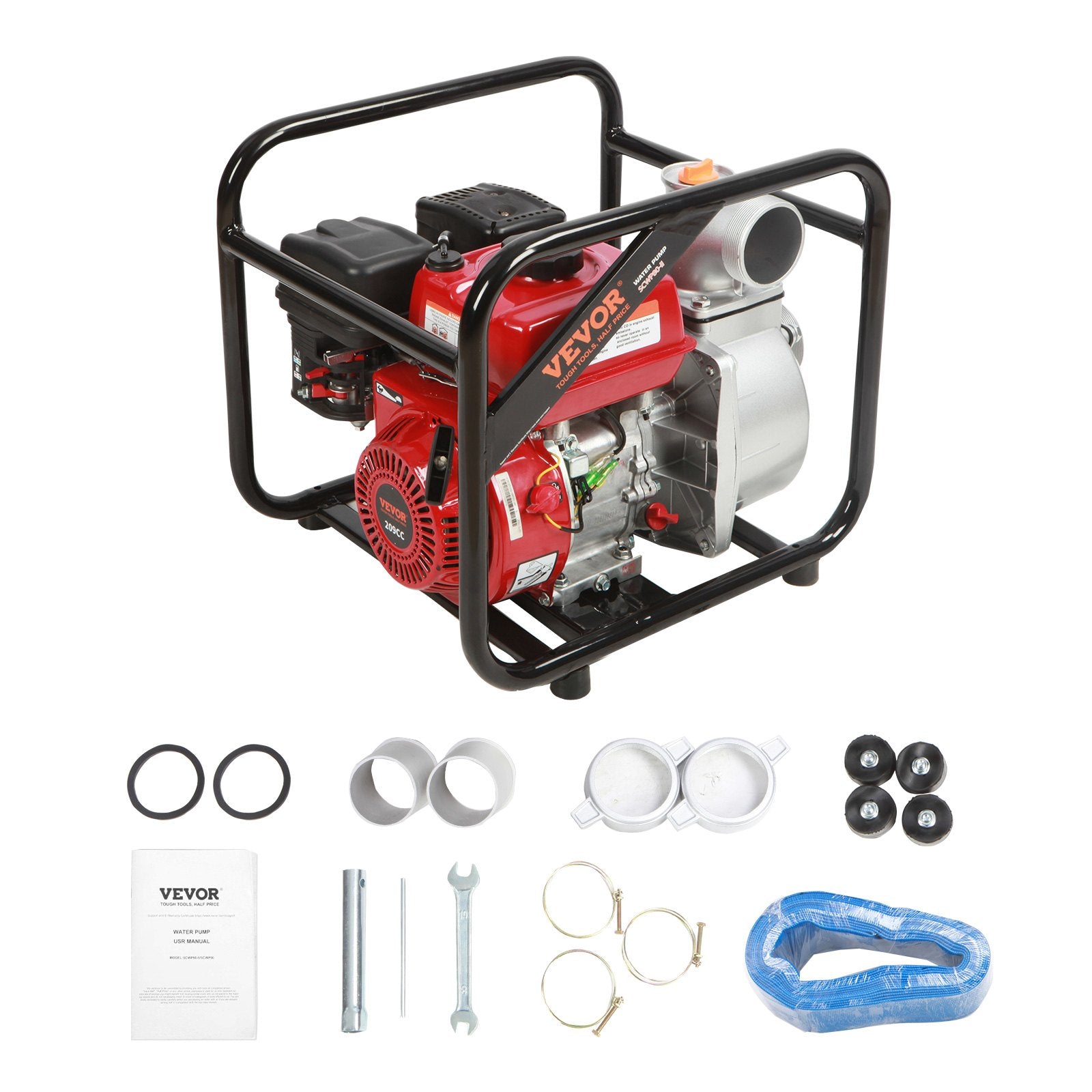 Benzininis vandens siurblys VEVOR SCWP80Ⅱ, 1003,5 l/min