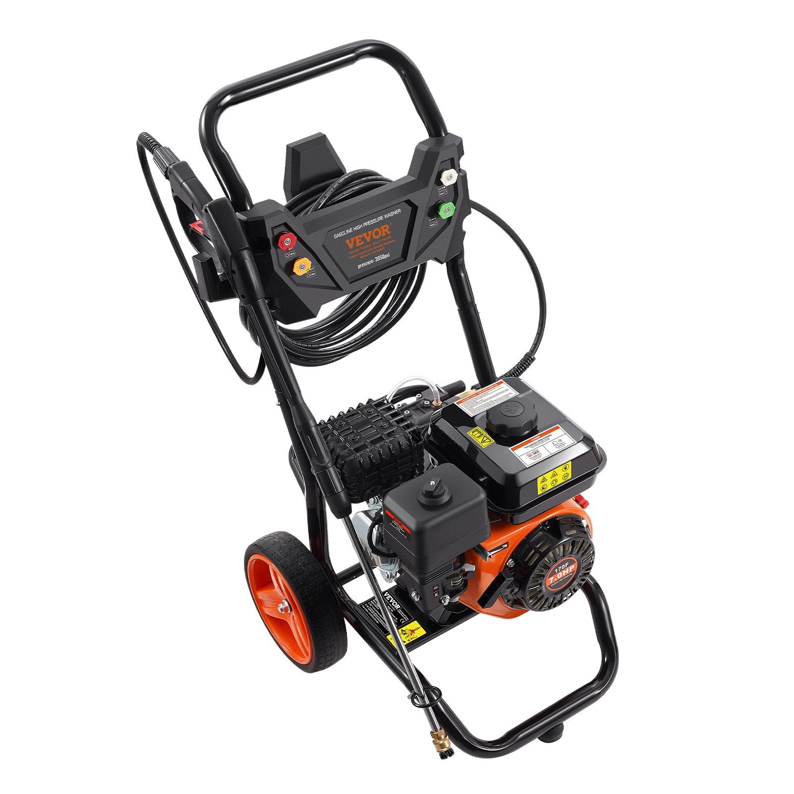 Benzininis aukšto slėgio plovimo įrenginys VEVOR 170D, 3400 PSI