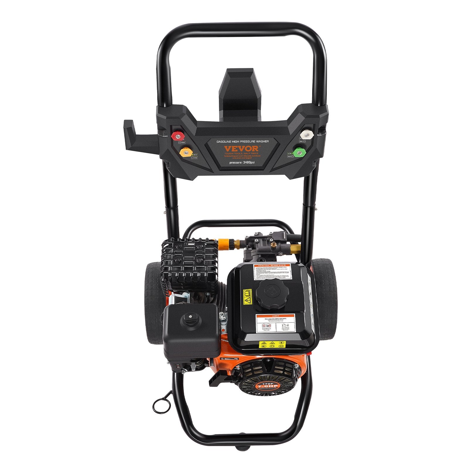Benzininis aukšto slėgio plovimo įrenginys VEVOR 170D, 3400 PSI