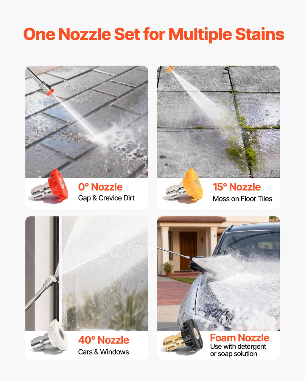 Benzininis aukšto slėgio plovimo įrenginys VEVOR 2500BP, 2900 PSI