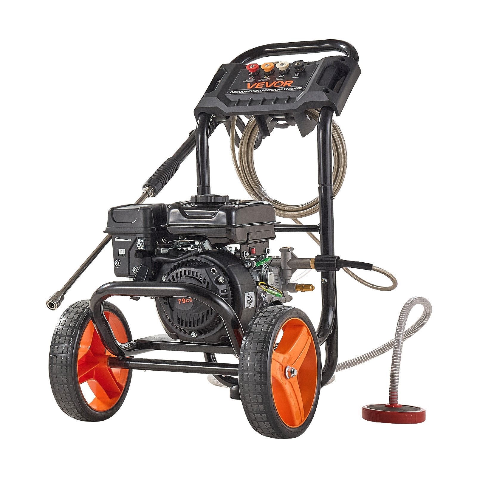 Benzininis aukšto slėgio plovimo įrenginys VEVOR 2500BP, 2900 PSI