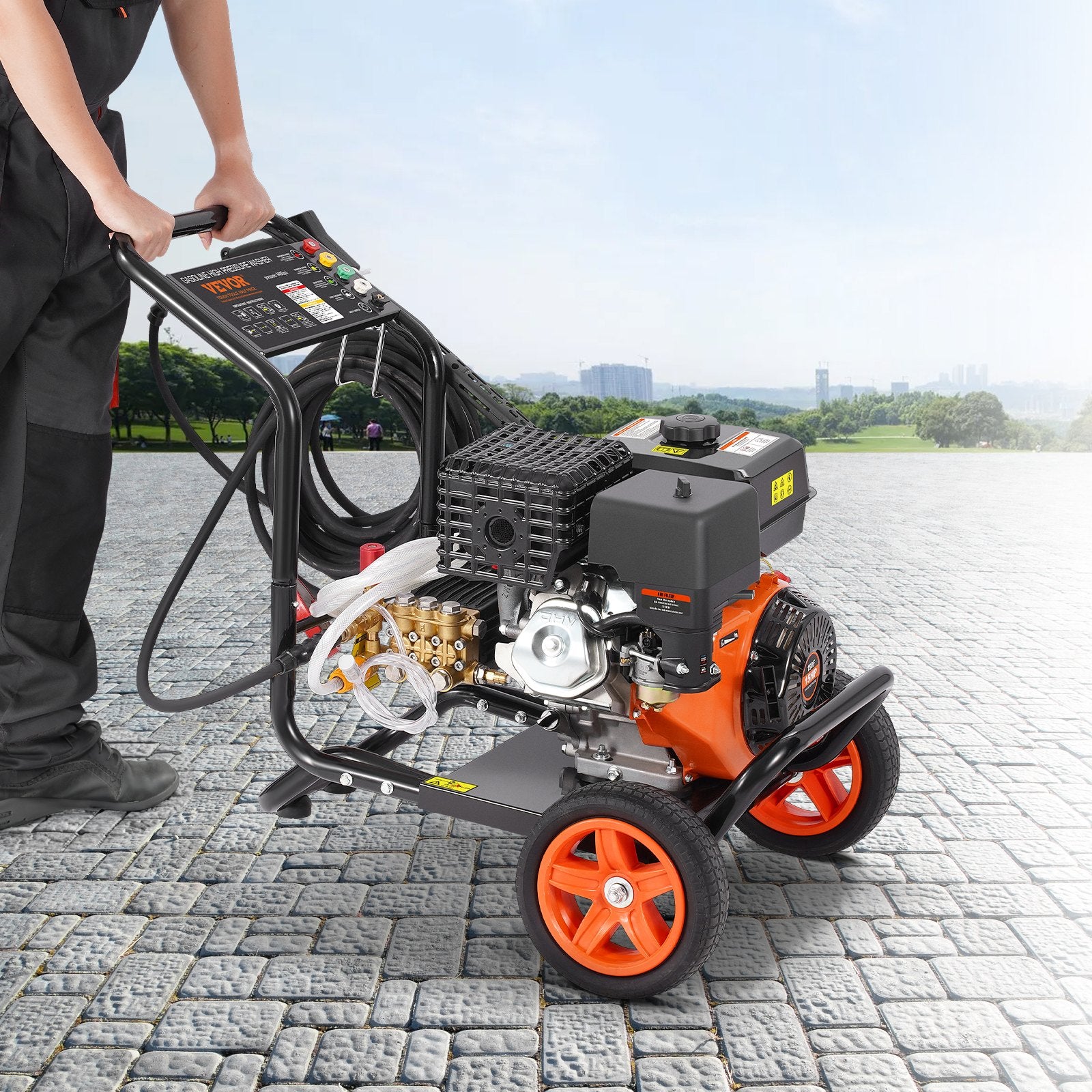 Benzininis aukšto slėgio plovimo įrenginys VEVOR G250A, 4400 PSI
